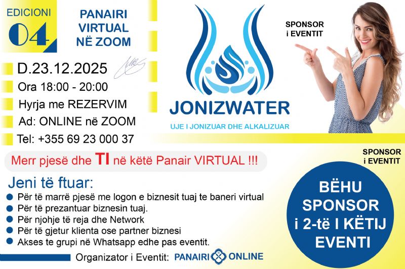 Reklamo biznesin te Panairi Virtual, Edicioni i 04-rt Panairi Virtual, baner virtual, evente online per bizneset dhe network, Event Virtual, Promovim Online, Sponsor virtual, reklamohu si Sponsor te Panairi Virtual